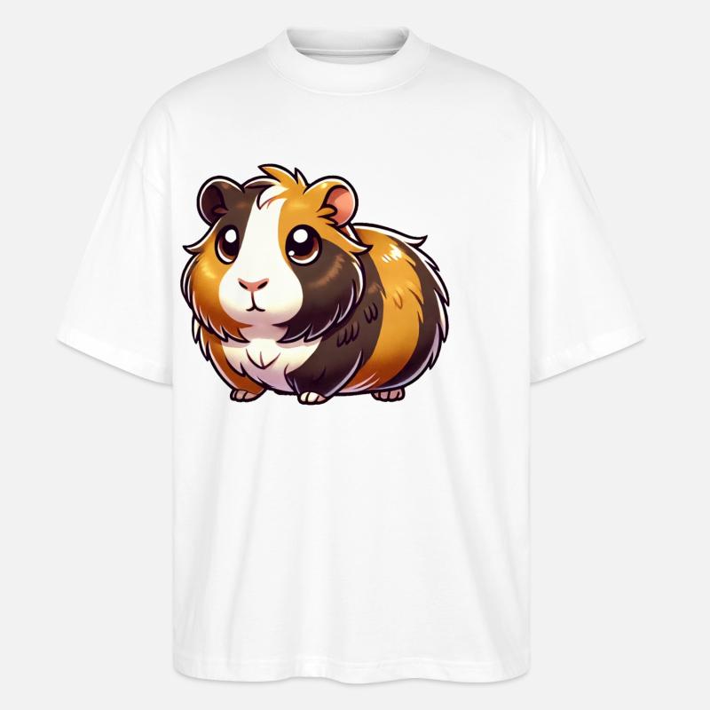 Comic Meerschweinchen - Stanley/Stella Oversized Unisex Bio T-Shirt Blaster 2.0 - Weiß