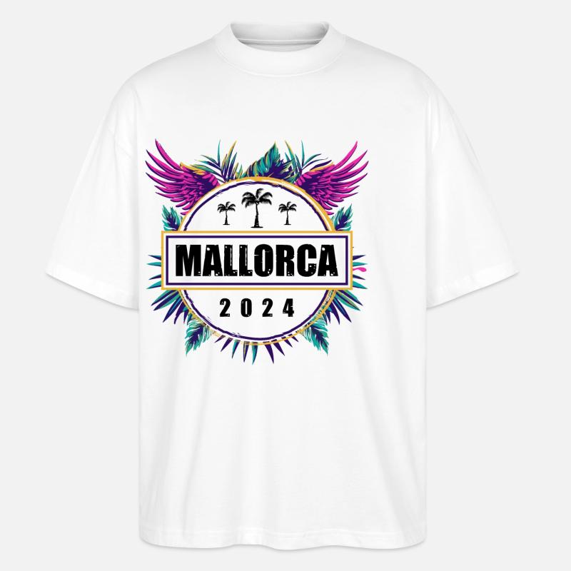 Majorque 2024 Équipe - T-shirt bio Blaster 2.0 coupe oversize Stanley/Stella Unisexe - blanc