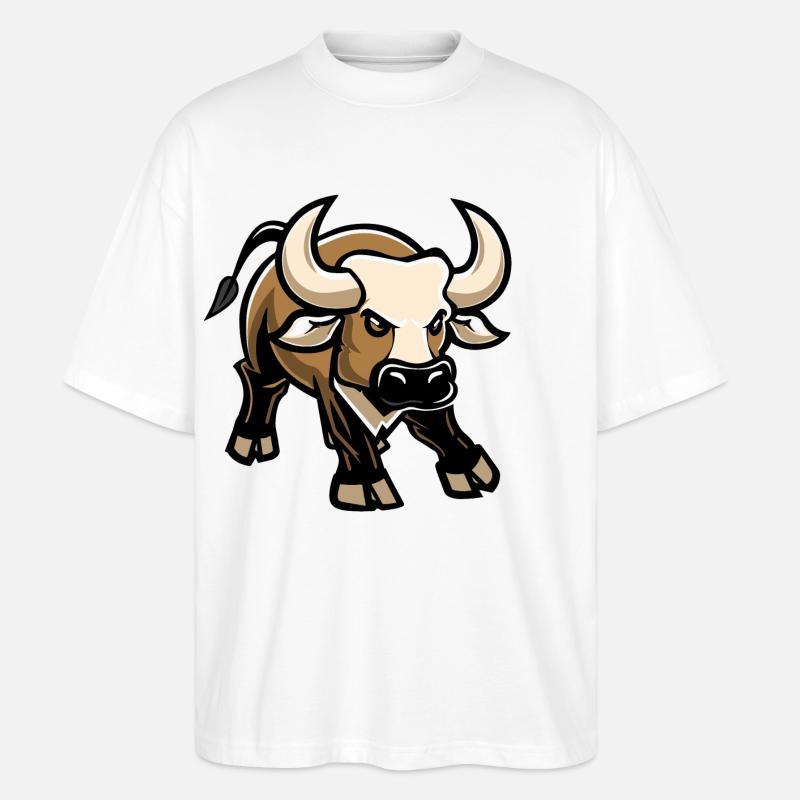 Stier Comic - Stanley/Stella Oversized Unisex Bio T-Shirt Blaster 2.0 - Weiß