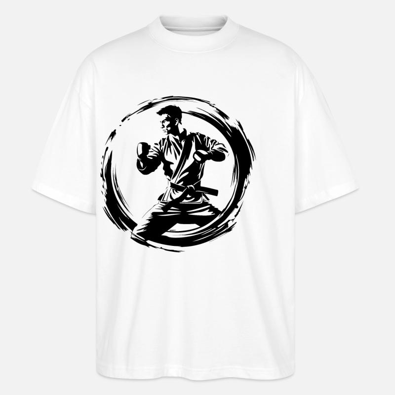 Karate Mann - Stanley/Stella Oversized Unisex Bio T-Shirt Blaster 2.0 - Weiß