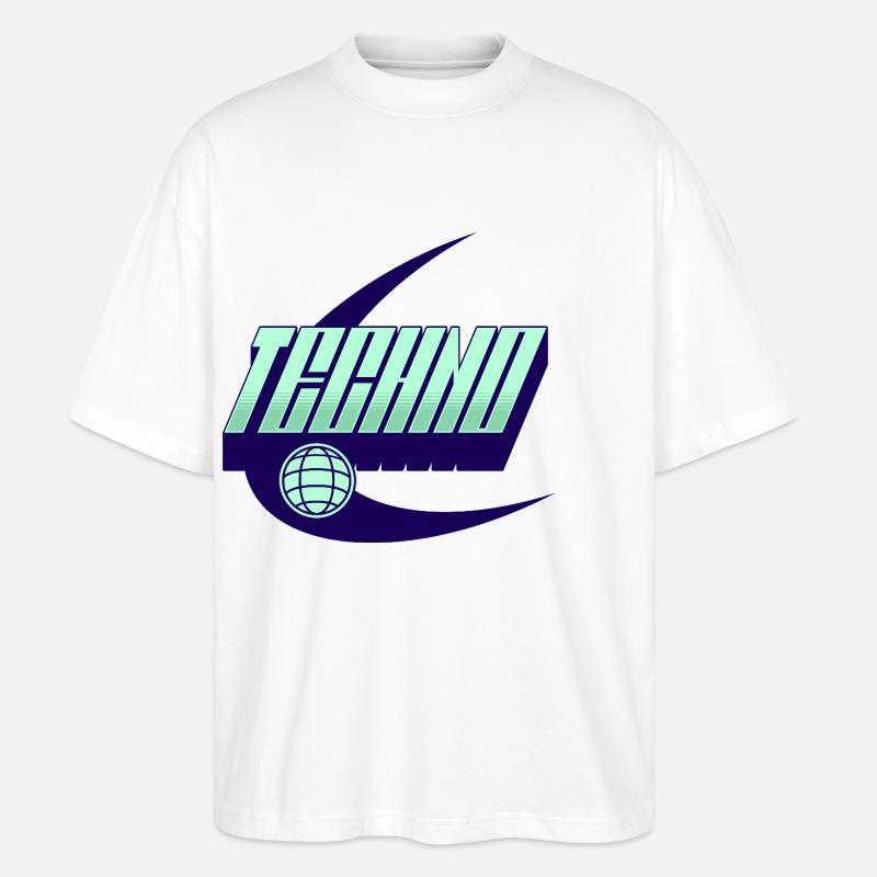 Techno - T-shirt bio Blaster 2.0 coupe oversize Stanley/Stella Unisexe - blanc