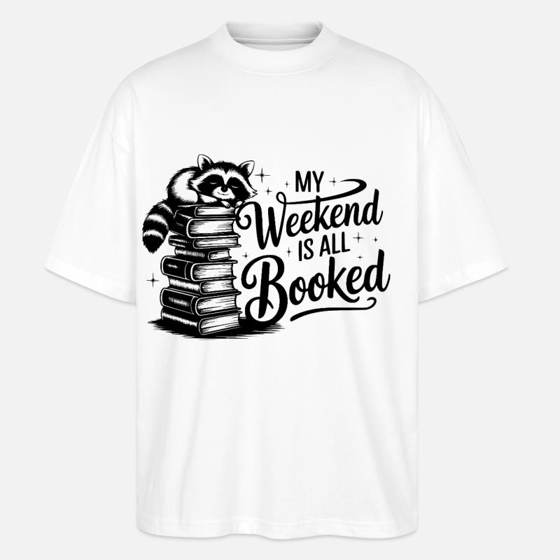 Mon week-end est complet - T-shirt bio Blaster 2.0 coupe oversize Stanley/Stella Unisexe - blanc