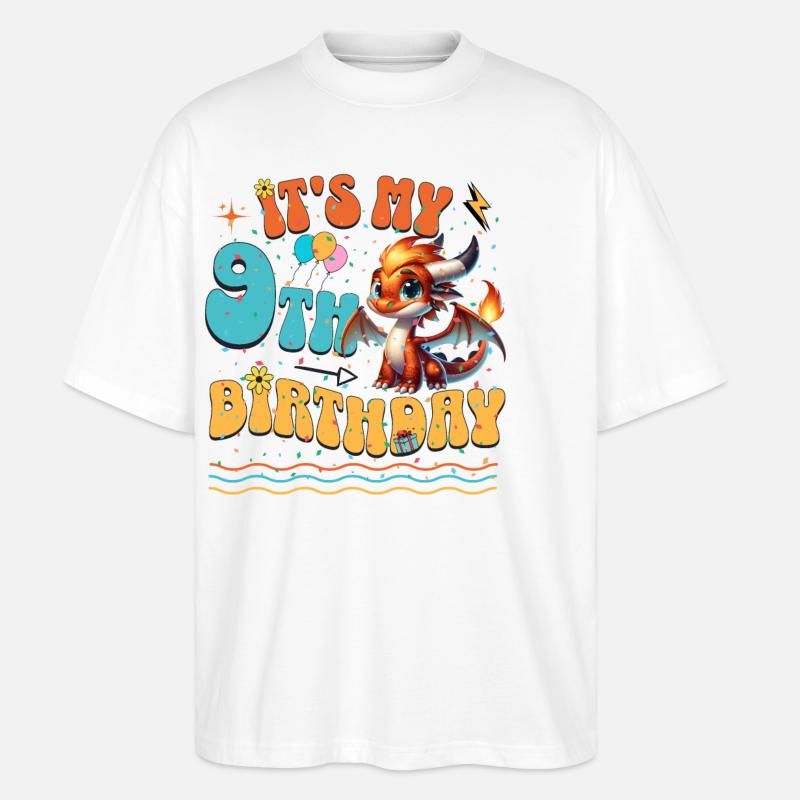 Dragon 9e anniversaire Dragon - T-shirt bio Blaster 2.0 coupe oversize Stanley/Stella Unisexe - blanc