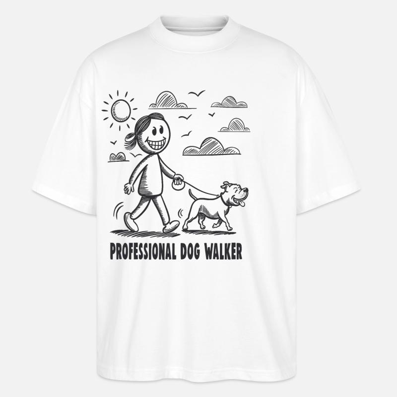 Pitbull Haustier Hunde Tierfreund - Stanley/Stella Oversized Unisex Bio T-Shirt Blaster 2.0 - Weiß