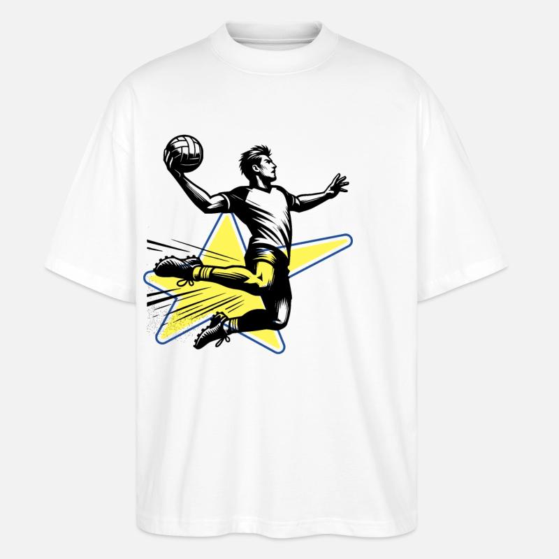 Handball Joueurs de handball - T-shirt bio Blaster 2.0 coupe oversize Stanley/Stella Unisexe - blanc
