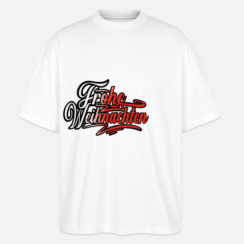 Frohe Weihnachten - Stanley/Stella Oversized Unisex Bio T-Shirt Blaster 2.0 - Weiß