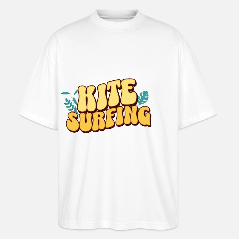 Kitesurf Kitesurfer Kiteboard - Stanley/Stella Oversized Unisex Bio T-Shirt Blaster 2.0 - Weiß