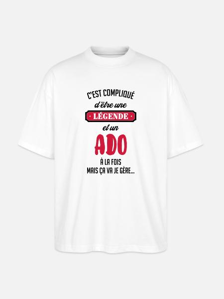 adolescent / enfant / ado / adolescente - T-shirt bio Blaster 2.0 coupe oversize Stanley/Stella Unisexe - blanc