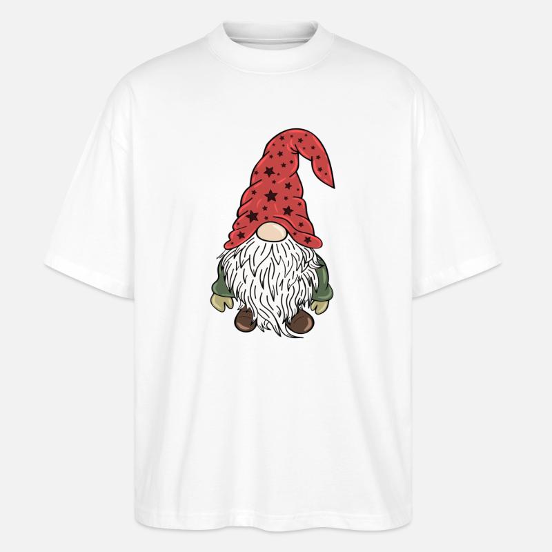 Elfes de Noël Gnom - T-shirt bio Blaster 2.0 coupe oversize Stanley/Stella Unisexe - blanc