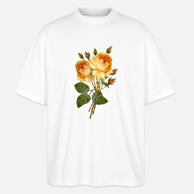 Blumen - Stanley/Stella Oversized Unisex Bio T-Shirt Blaster 2.0 - Weiß