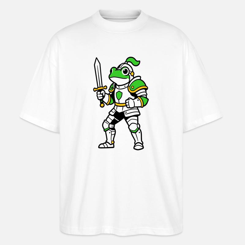 Froschritter - Stanley/Stella Oversized Unisex Bio T-Shirt Blaster 2.0 - Weiß