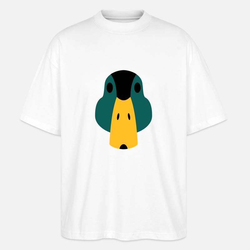 Ente / stilisiert - Stanley/Stella Oversized Unisex Bio T-Shirt Blaster 2.0 - Weiß
