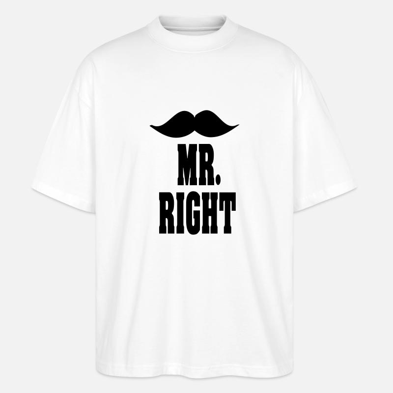 mr_right - Stanley/Stella Oversized Unisex Bio T-Shirt Blaster 2.0 - Weiß