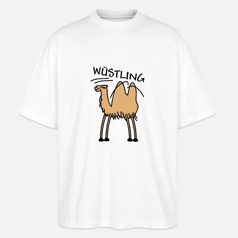 Kamel in der Wüste - Stanley/Stella Oversized Unisex Bio T-Shirt Blaster 2.0 - Weiß