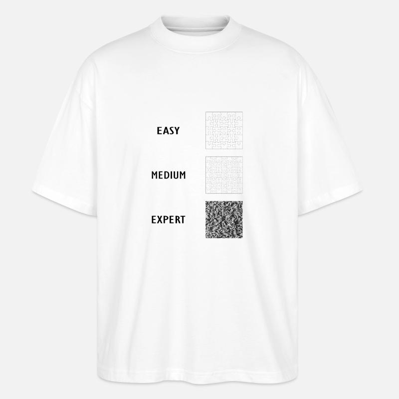 PUZZLE FUN! - Griller eng - Stanley/Stella Oversized Unisex Bio T-Shirt Blaster 2.0 - Weiß