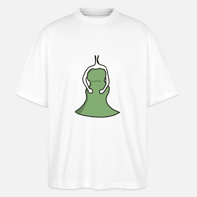 Kurviger weiblicher Körper - Stanley/Stella Oversized Unisex Bio T-Shirt Blaster 2.0 - Weiß