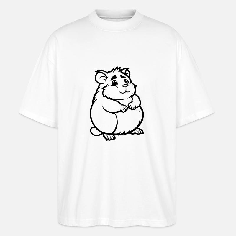 hamster comic tier - Stanley/Stella Oversized Unisex Bio T-Shirt Blaster 2.0 - Weiß