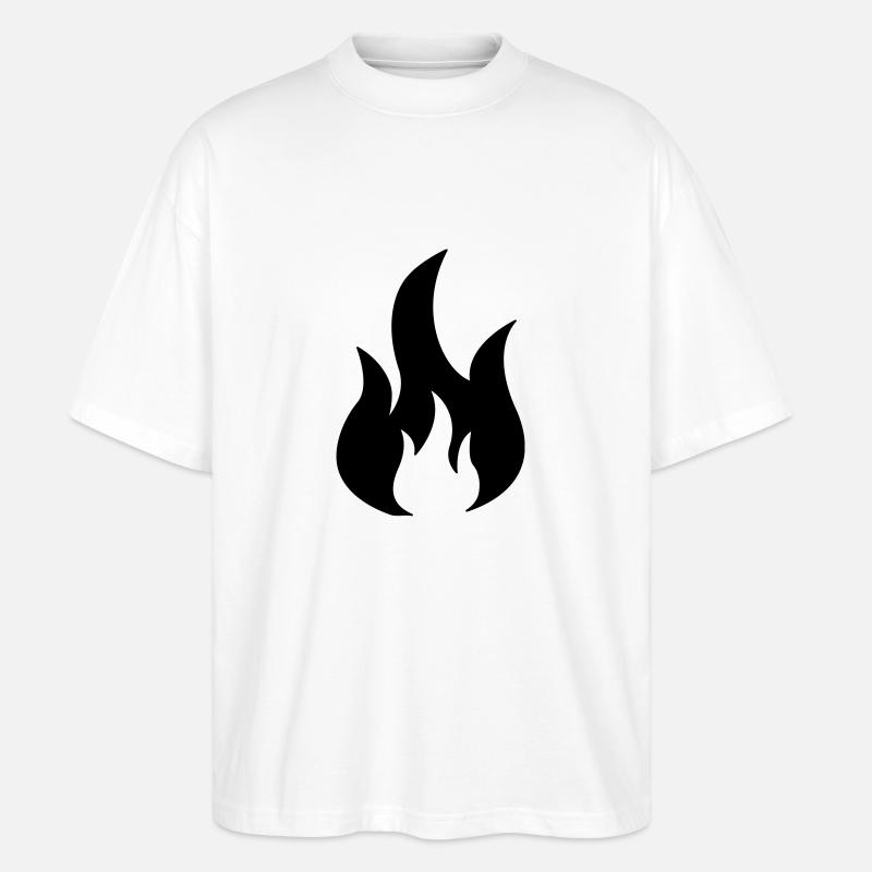 fire - Stanley/Stella Oversized Unisex Bio T-Shirt Blaster 2.0 - Weiß