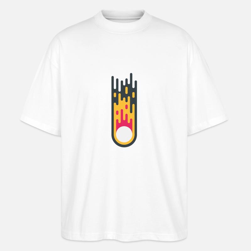 Meteor | Flat Design - Stanley/Stella Oversized Unisex Bio T-Shirt Blaster 2.0 - Weiß