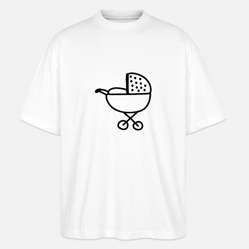 Kinderwagen - line - Stanley/Stella Oversized Unisex Bio T-Shirt Blaster 2.0 - Weiß