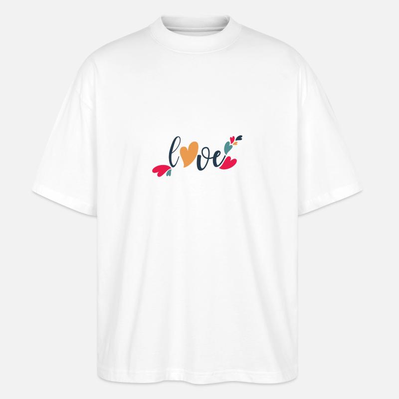 love - Stanley/Stella Oversized Unisex Bio T-Shirt Blaster 2.0 - Weiß