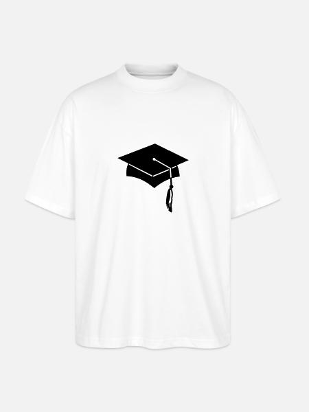 examenshut - absolventenhut - Stanley/Stella Oversized Unisex Organic T-shirt Blaster 2.0 - white