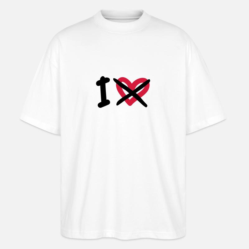 I Hate - Stanley/Stella Oversized Unisex Bio T-Shirt Blaster 2.0 - Weiß