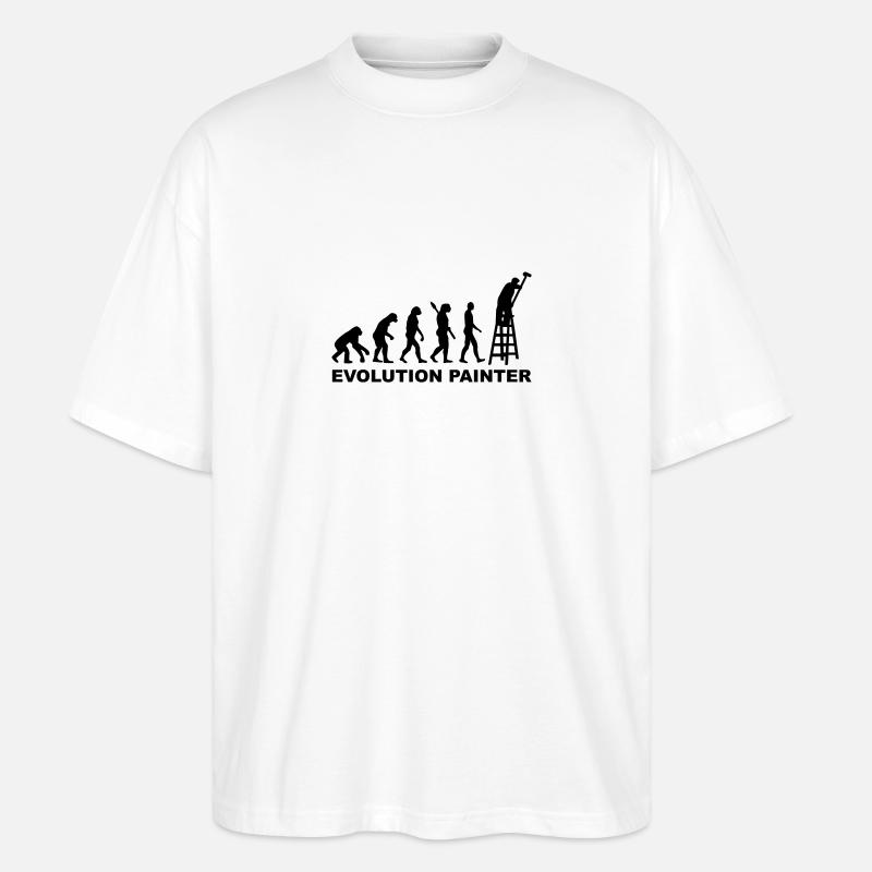 Evolution Painter - Stanley/Stella Oversized Unisex Organic T-shirt Blaster 2.0 - white