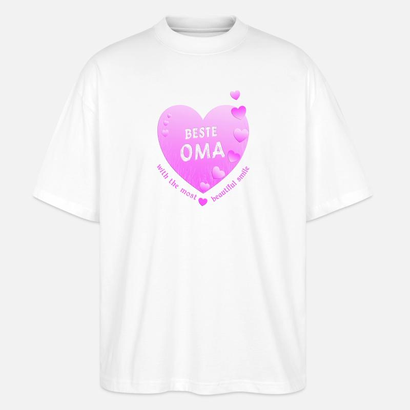 beste Oma - Stanley/Stella Oversized Unisex Bio T-Shirt Blaster 2.0 - Weiß