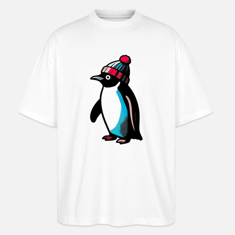 Pinguin - Stanley/Stella Oversized Unisex Bio T-Shirt Blaster 2.0 - Weiß