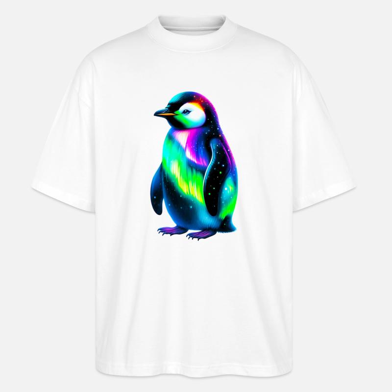 Pinguin - Stanley/Stella Oversized Unisex Bio T-Shirt Blaster 2.0 - Weiß