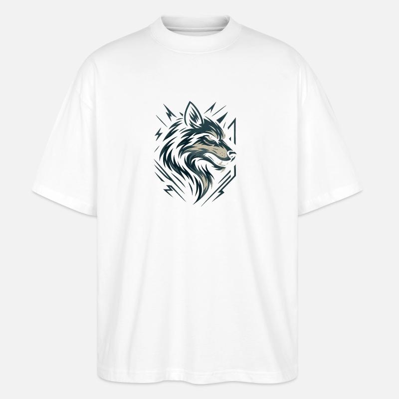 Wolf Design - Stanley/Stella Oversized Unisex Bio T-Shirt Blaster 2.0 - Weiß
