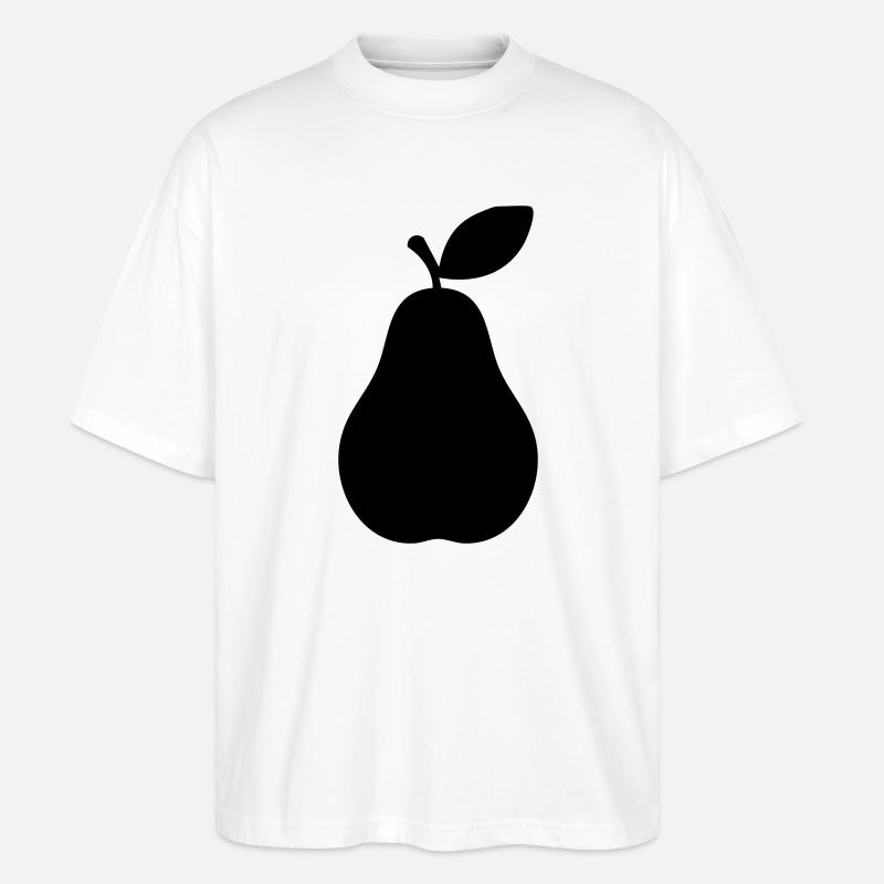 Birnensilhouette – Elegantes Fruchtdesign - Stanley/Stella Oversized Unisex Bio T-Shirt Blaster 2.0 - Weiß