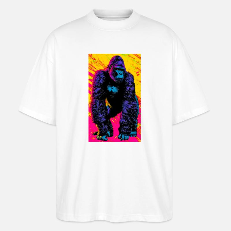 Gorilla - Stanley/Stella Oversized Unisex Bio T-Shirt Blaster 2.0 - Weiß