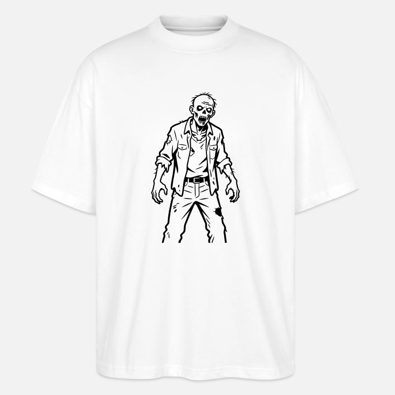 Zombie - Stanley/Stella Oversized Unisex Bio T-Shirt Blaster 2.0 - Weiß