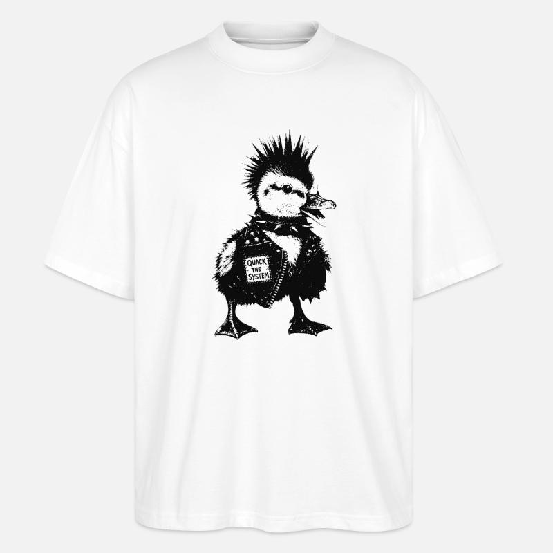 Caneton Punk - T-shirt bio Blaster 2.0 coupe oversize Stanley/Stella Unisexe - blanc