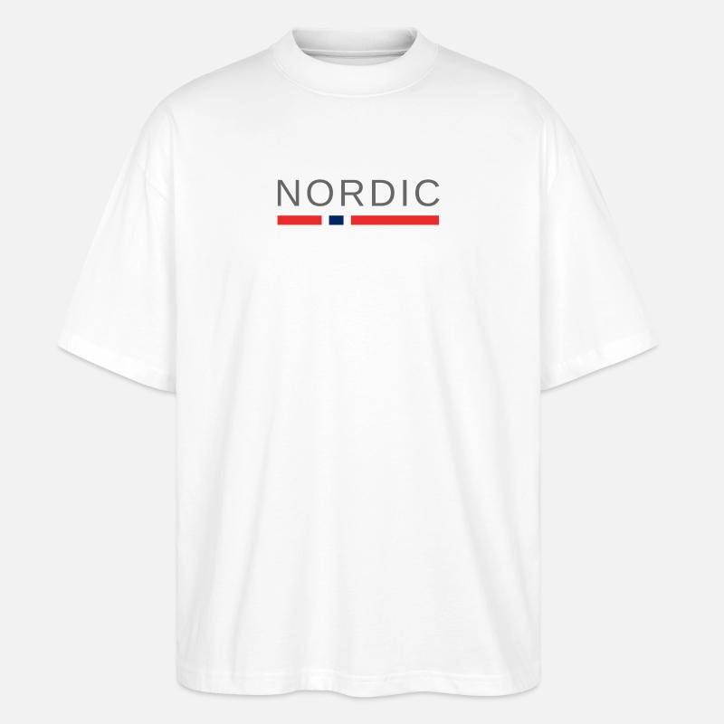 nordisch - Stanley/Stella Oversized Unisex Bio T-Shirt Blaster 2.0 - Weiß