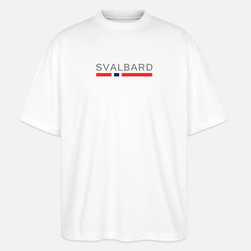 Spitzbergen Norwegen - Stanley/Stella Oversized Unisex Bio T-Shirt Blaster 2.0 - Weiß