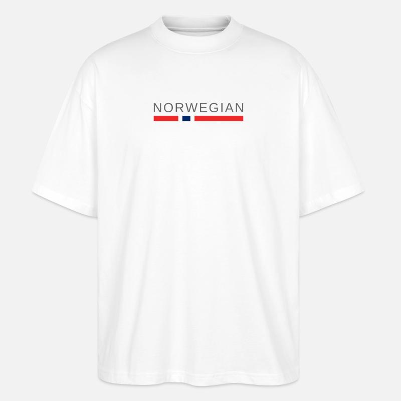 norwegisch - Stanley/Stella Oversized Unisex Bio T-Shirt Blaster 2.0 - Weiß