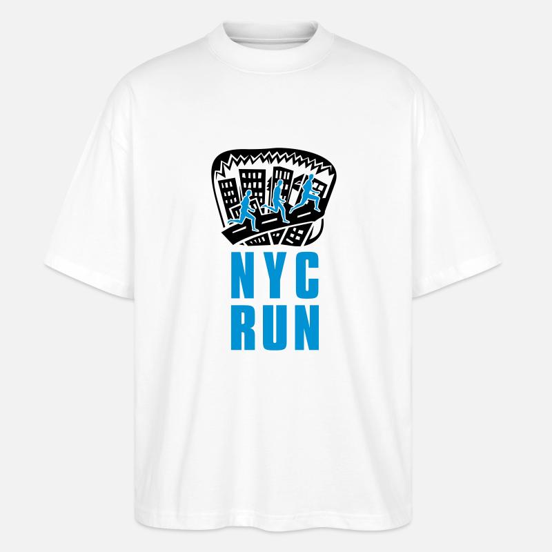 NYC Run - Stanley/Stella Oversized Unisex Bio T-Shirt Blaster 2.0 - Weiß