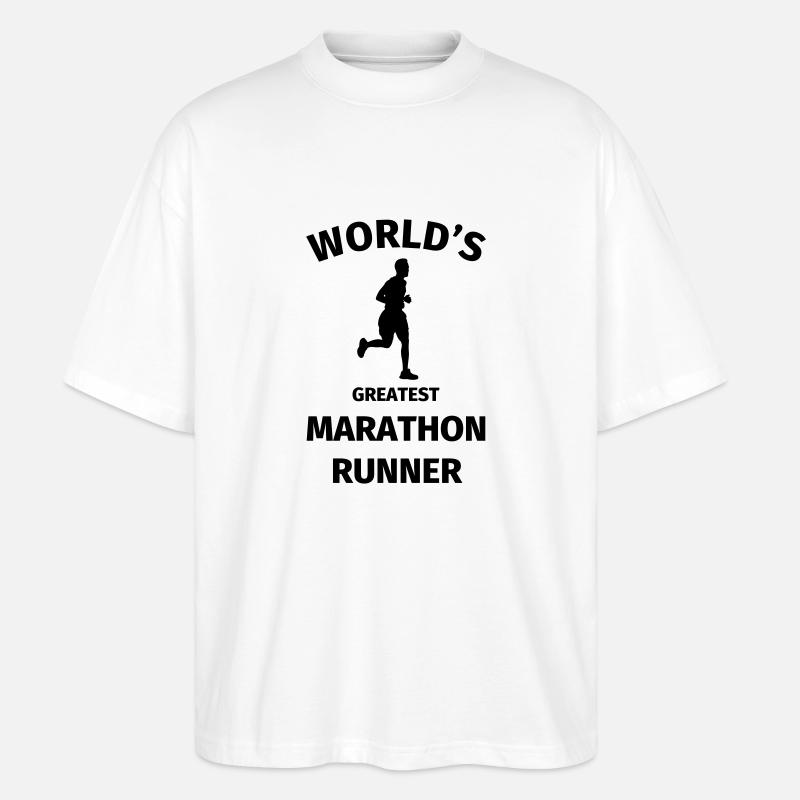 World's Greatest Marathon Runner - Stanley/Stella Oversized Unisex Bio T-Shirt Blaster 2.0 - Weiß