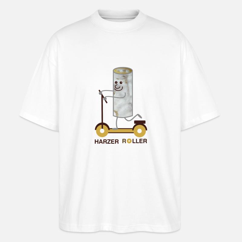 Harzer Roller (b) - Stanley/Stella Oversized Unisex Bio T-Shirt Blaster 2.0 - Weiß
