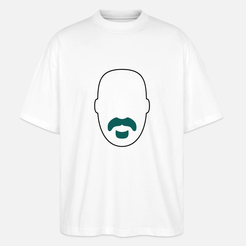 »Frank Zappa« Beard 2 - Stanley/Stella Oversized Unisex Bio T-Shirt Blaster 2.0 - Weiß