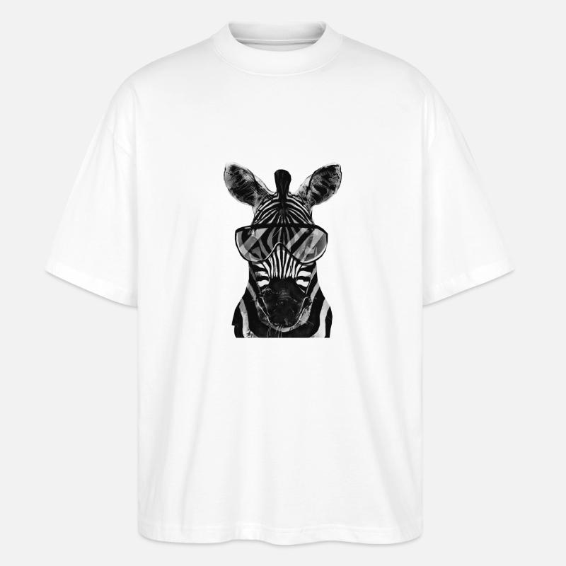 Zebra - Stanley/Stella Oversized Unisex Bio T-Shirt Blaster 2.0 - Weiß