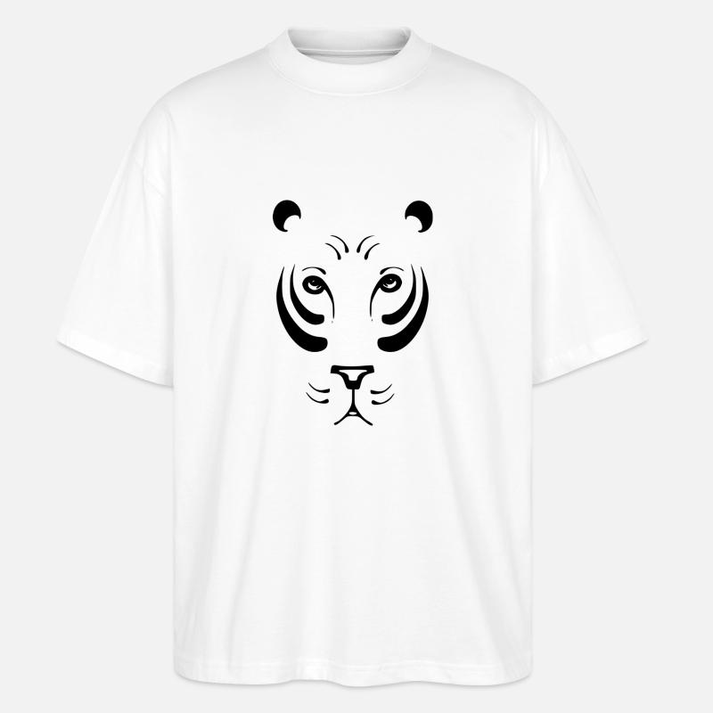 Lioness noir et withe - T-shirt bio Blaster 2.0 coupe oversize Stanley/Stella Unisexe - blanc