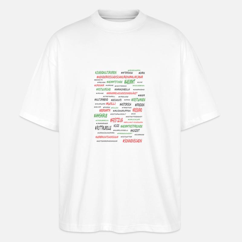 Kenderfesched - Stanley/Stella Oversized Unisex Bio T-Shirt Blaster 2.0 - Weiß