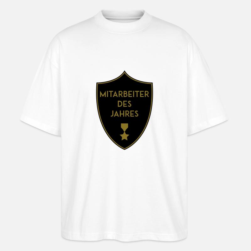 MITARBEITER DES JAHRES - Stanley/Stella Oversized Unisex Bio T-Shirt Blaster 2.0 - Weiß
