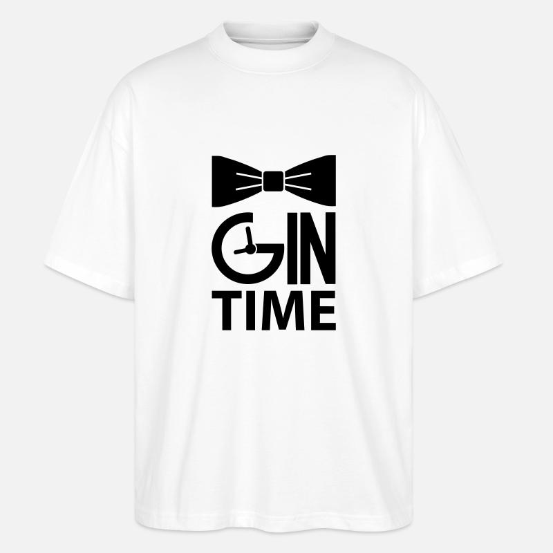 Gin Time - Stanley/Stella Oversized Unisex Bio T-Shirt Blaster 2.0 - Weiß