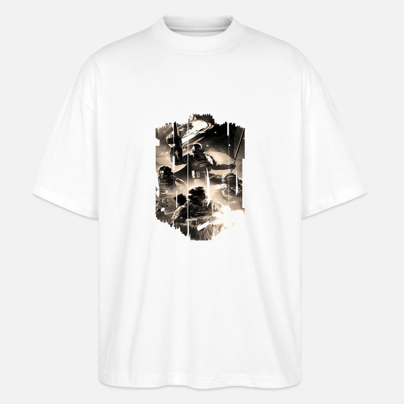 Computer-PC-Spieltechnologie Gamer-Gaming Modern - Stanley/Stella Oversized Unisex Bio T-Shirt Blaster 2.0 - Weiß