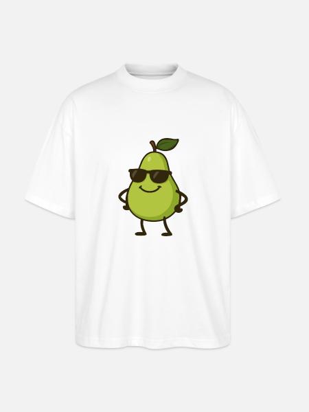birne comic cool - Stanley/Stella Oversized Unisex Bio T-Shirt Blaster 2.0 - Weiß